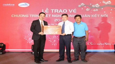  MobiFone trao tặng vé tàu Tết cho 1.200 công nhân