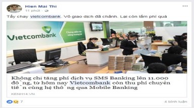  Người tiêu dùng kêu gọi từ bỏ sử dụng dịch vụ của Vietcombank
