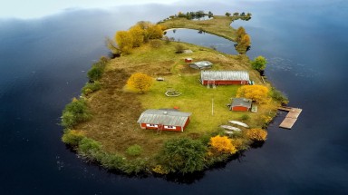 Đảo "bốn mùa" Phần Lan đẹp mê hồn nhìn từ trên cao