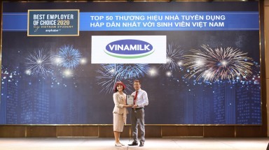  Vinamilk được bình chọn nhà tuyển dụng hấp dẫn nhất đối với sinh viên Việt Nam năm 2020