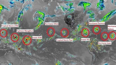  9 cơn bão xuất hiện cùng lúc, chuyên gia cảnh báo điểm “bất thường”
