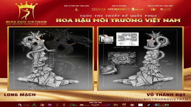  Tác phẩm dự thi thiết kế Quốc phục dành cho đại diện Việt Nam tại Miss Eco: QP 045 - Long Mạch