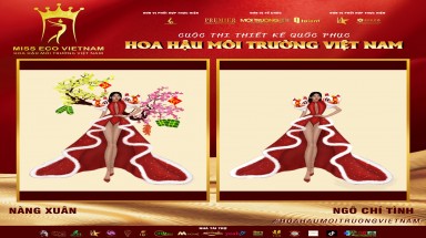  Tác phẩm dự thi thiết kế Quốc phục dành cho đại diện Việt Nam tại Miss Eco: QP 049 - Nàng Xuân