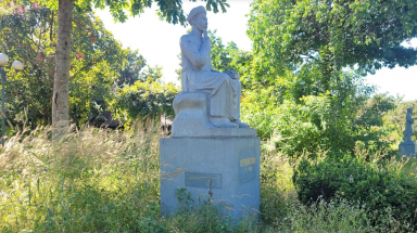  Cỏ phủ kín vườn tượng Danh nhân văn hóa ở Đồng Nai